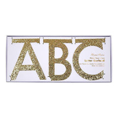 Gold Glitter Letter Banner Kit S0157 - Pretty Day