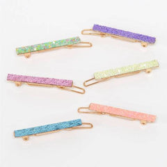 Rainbow Glitter Hair Clips S1150 - Pretty Day