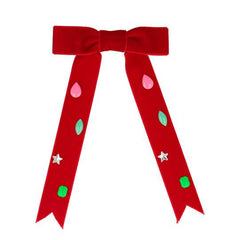 Christmas Red Bow Hair Clip M1107 - Pretty Day
