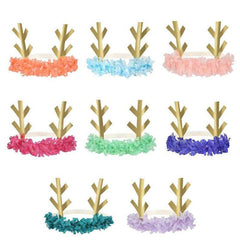 Reindeer Fringe Antler Headbands - 8 Pack M1085 - Pretty Day