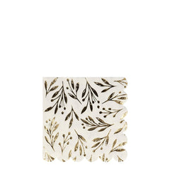 Gold Leaf Small Napkins 16pk S2138 M1123 - Pretty Day