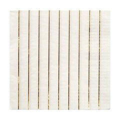 Large Gold Foil Striped Napkin S2188 - Pretty Day