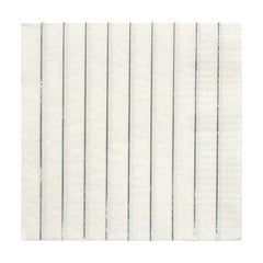 Large Silver Foil Striped Napkin S1006 - Pretty Day