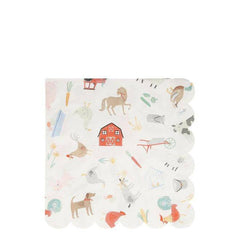 On The Farm Barnyard Large Napkins - 20 pack S9272 - Pretty Day