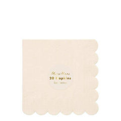 Simply Eco Friendly Cream Ivory Party Napkins - Large - 20 pack S2184 - Pretty Day