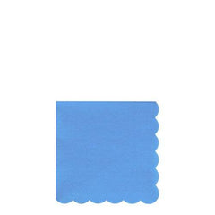 Small Bright Blue Scalloped Edge Napkins S1052 - Pretty Day