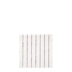Small Metallic Pink Foil Striped Napkins S2052 - Pretty Day