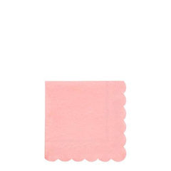 Small Neon Coral Bright Scalloped Edge Napkins S3050 - Pretty Day