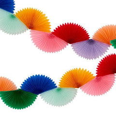 Rainbow Honeycomb Fan Garland S7141 - Pretty Day