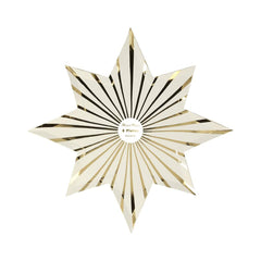 Christmas Gold Stripe Star Plates M1093 - Pretty Day