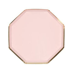 Octagonal Pink Pastel Plates - Small- 8 pack S2209 - Pretty Day