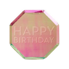 Oil Slick Happy Birthday Small Side Plate S1136 - Pretty Day