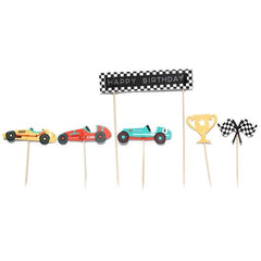 Vintage Race Car Cupcake Toppers and Wrappers - Pack of 12 S4087 - Pretty Day