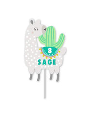 Llama and Cactus Custom Cake Topper S3050 - Pretty Day