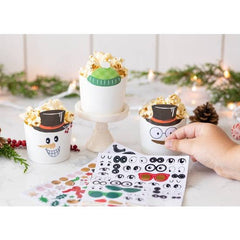 Make Your Own Snowman Food Cups - 24 Pack S2208 - Pretty Day