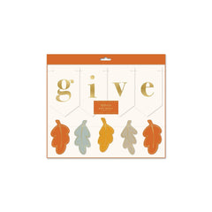 Harvest Give Thanks Leaves Thanksgiving Banner Set S6058 - Pretty Day
