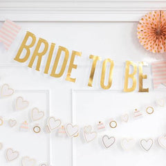 Bridal Shower Bride To Be Word Banner S0052 - Pretty Day