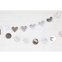 Silver Heart Banner S0131 - Pretty Day