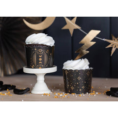 Gold Foil Black Magic Food Cups (50 pcs) M0106 - Pretty Day