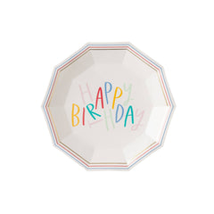 Oui Party Birthday Hexagon Paper Plate Large - 8 pk S7105 - Pretty Day