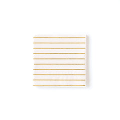 Cream Striped Napkins 25pk S4167 - Pretty Day