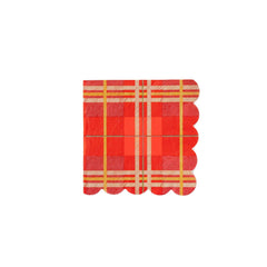 Plaid Cocktail Napkins - 24 Pack S3147 - Pretty Day