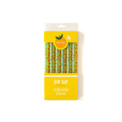 Fruit Basket Reusable Straws - 12 Pack S9063 - Pretty Day