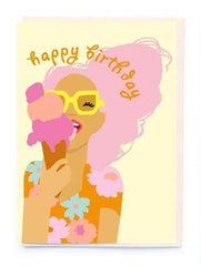 Happy Birthday Ice Cream Greeting Card - Noi Publishing - Pretty Day