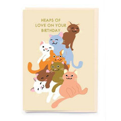 Heaps Of Love Cat Greeting Card - Noi Publishing - Pretty Day