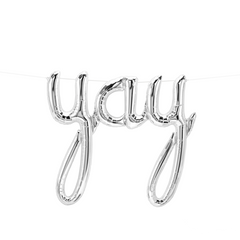 Yay Script Balloon Silver S4032 - Pretty Day