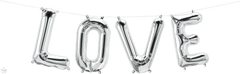 Love Silver Balloon Banner Kit S4035 - Pretty Day