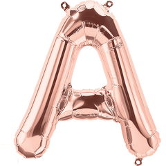 Small 16" Rose Gold Letter A Balloon S4023 - Pretty Day