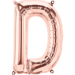 Small 16" Rose Gold Letter D Balloon S4023 - Pretty Day