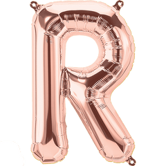 Small 16"  Rose Gold Letter R Balloon S4025 - Pretty Day
