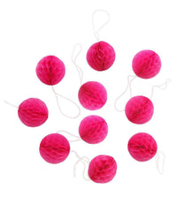 2" Cerise Honeycomb Mini Balls - 10 Pack S0106 - Pretty Day
