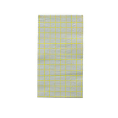 Chartreuse Yellow and  Grey Grid Dinner Napkins - Large S7071 - Pretty Day