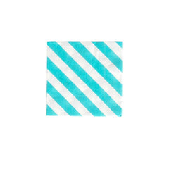 Sky Blue Striped Cocktail Napkins - Small S7064 - Pretty Day