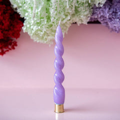 Chunky Swirl Candle - Lilac 2pk S3041 - Pretty Day