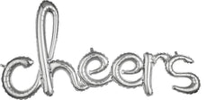 Air Fill Cheers Silver Script Balloon S8065 - Pretty Day