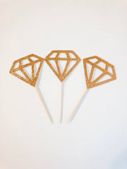 Glitter Diamond Donut/ Cupcake Toppers - Pretty Day