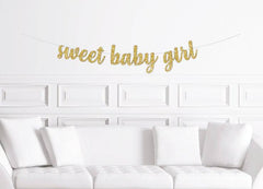 Sweet Baby Girl Shower Banner - Pretty Day