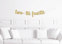 Two-tti Fruitti 2nd Birthday Cursive Banner - Pretty Day
