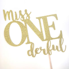 Little Miss ONEderful Cake Topper - Pretty Day