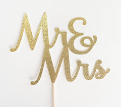 Mr & Mrs Cake Topper - Pretty Day