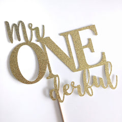 Mr Onederful Cake Topper - Pretty Day