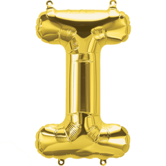 Small 16" Gold I Letter Balloon S4012 - Pretty Day