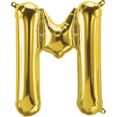 Small 16"  Gold M Letter Balloon S4013 - Pretty Day