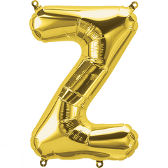 Small 16" Gold Z Letter Balloon S4016 - Pretty Day