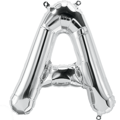 Small 16" Silver Letter A Balloon S4017 - Pretty Day