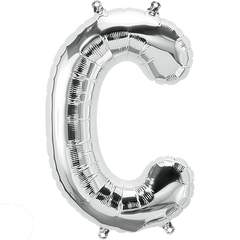 Small 16" Silver Letter C Balloon S4017 - Pretty Day